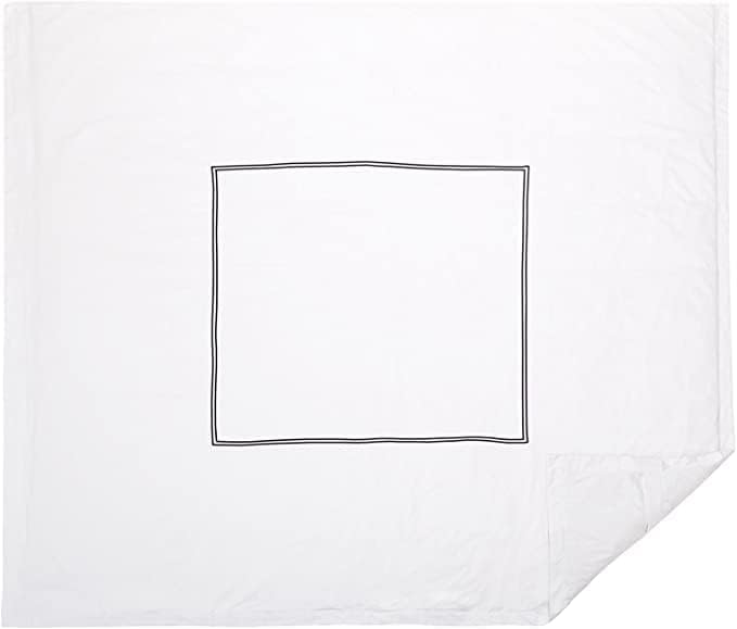BedDecor Luxury Soft Brushed 400-Thread-Count Egyptian Cotton Embroidered Duvet Cover Set with Beautiful 2-Stripe Embroidery - (Black, Twin)