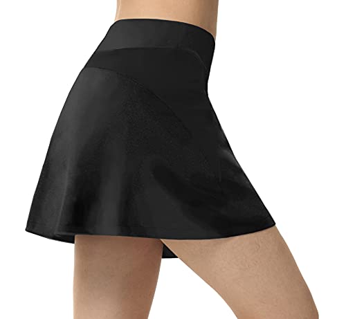 ALWAYS Women's Flared Mini Skater Skirt - High Waist Casual Stretch Basic Skirt Ivory S