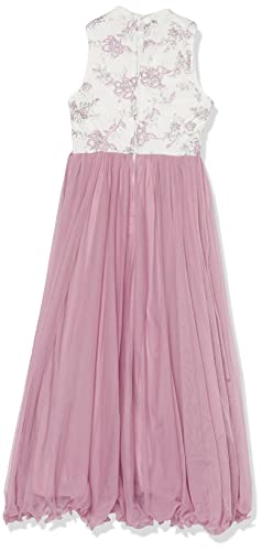 Speechless Girls' High Neck Full Length Party Dress, Gold/White, 7