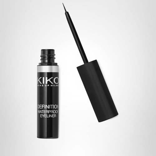 Kiko Milano Definition Eyeliner – Precise, Long-Lasting Liquid Eyeliner, Smudge-Resistant, Intense Black, Easy Application – 2.5ml