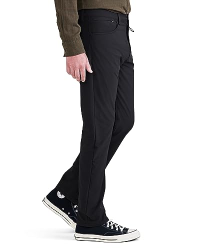 Dockers Men's Straight Fit Go Jean Cut Pants, Forest Night Green, 34W x 32L