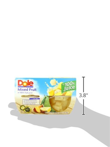 Dole Fruit Bowls Mixed Fruit in 100% Juice Snacks, 4oz 24 Total Cups, Gluten & Dairy Free, Bulk Lunch Snacks for Kids & Adults