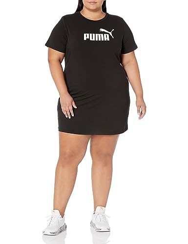 PUMA Women's Essentials Slim Tee Dress, Light Gray Heather, X-Small