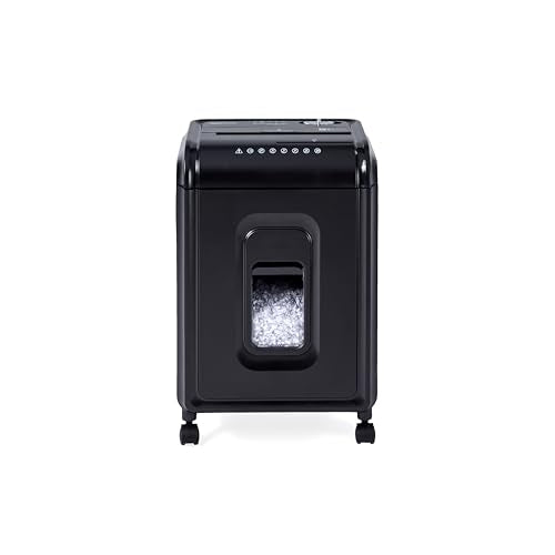 Amazon Basics 8 Sheet High Security Micro Cut Shredder with Pullout Basket, Black