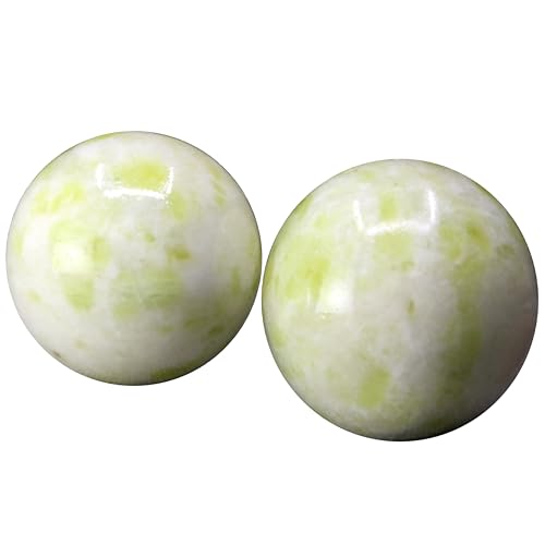 LLY Hand Exercise Ball - Lushan Jade. Adult Pressure Relief. Finger Exercise, Health Hand Ball. Massage Ball. Stress Relief, alleviating Memory lapses