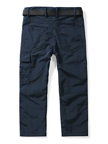 Men's Lightweight Cargo Work Pants Quick Dry Outdoor Hiking Walking Trousers Elastic Waist, Blue