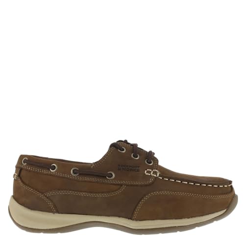 Rockport Mens Rk6736-m Sailing Club 3 Eye Tie Boat Shoe Work & Safety, Sailing Tan, 7 Wide US