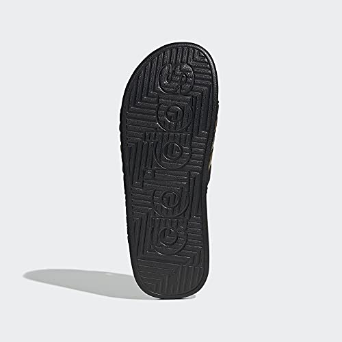 adidas Unisex Adissage Slides Sandal, Black/White/Black, 5 US Men, F35580