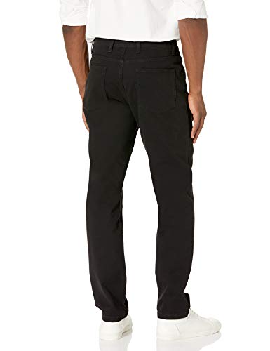 Amazon Essentials Men's Straight-Fit 5-Pocket Comfort Stretch Chino Pant (Previously Goodthreads), Black, 34W x 31L