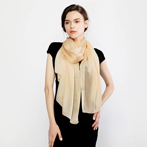 RIIQIICHY Women Shawls and Wraps for Evening Dresses Like Chiffon Lavender Silk Scarf Formal Silky Pashmina Shawls for Weddings