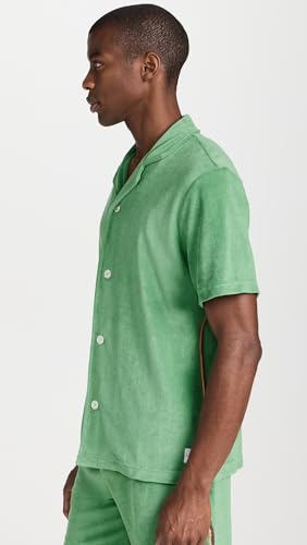 PS Paul Smith Men's Towelling Lounge Shirt, Bottle Green