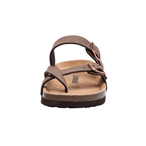 CUSHIONAIRE Women's, Luna Low Heel Slide Sandals Brown 8 M