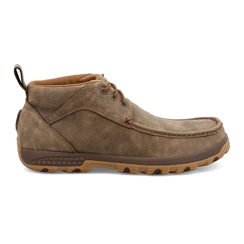 Twisted X Men's Chukka Driving Moc, Moc Toe with CellStretch, Bomber, 10 M