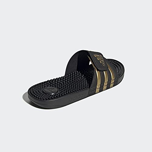 adidas Unisex Adissage Slides Sandal, Black/White/Black, 5 US Men, F35580