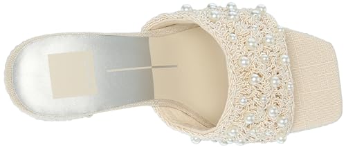 Dolce Vita Women's ABENI Heeled Sandal, VANILLA PEARLS, 6