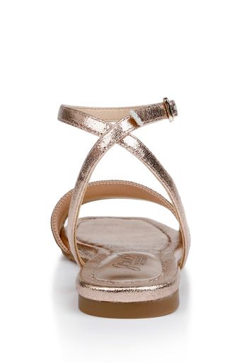 Jewel Badgley Mischka Hadley Flat Sandals with Ankle Strap
