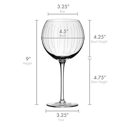 Mikasa Cheers Balloon Goblet Wine Glass, 24.5-Ounce, Set of 4, Transparent