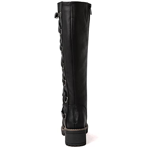 GLOBALWIN Women's Black Boots Fall Winter Fashion Boots Knee High Boots For Women 11M