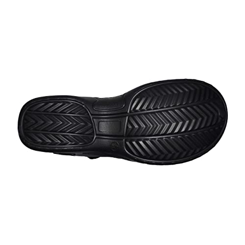 Natural Uniforms Ultralite Women's Clogs with Strap (Size 6, Black)