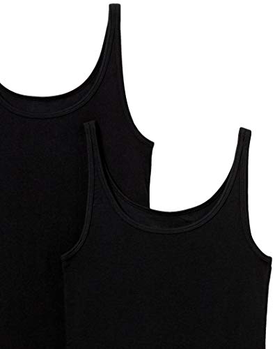 Amazon Essentials Women's Slim-Fit Thin Strap Tank Top, Pack of 2, White, Small