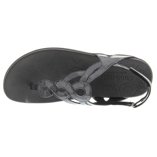 Rockport Women's Ramona-CH Flat Sandal, Pewter, 8.5 W US