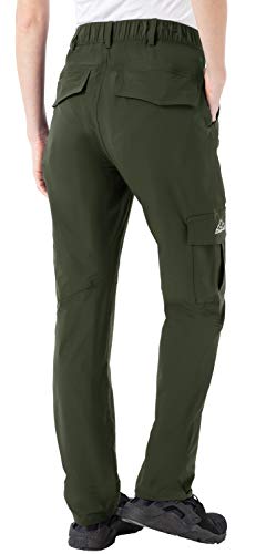 Rdruko Women's Waterproof Hiking Pants Lightweight Quick Dry Travel Fishing Cargo Work Pants Me-Grey X-Small