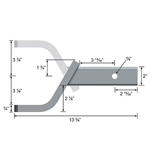 Quick Products QP-HS2806C Class III Trailer Ball Mount - 4" Drop, 2-3/4" Rise - 5000 lbs. (Polished Chrome Finish)