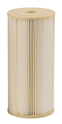 Pentair Pentek ECP1-BB Big Blue Sediment Water Filter, 10-Inch, Whole House Heavy Duty Pleated Cellulose Polyester Replacement Cartridge, 10" x 4.5", Tan End-Cap, 1 Micron