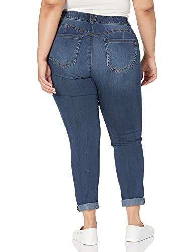 Democracy womens Plus Size "Ab"solution Ankle Skimmer Jeans, Indigo, 14 US