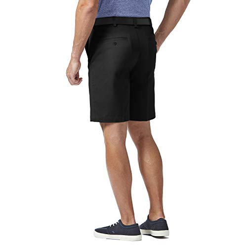 Haggar Men's Classic Plain-Front Short, Navy-Flat, 32