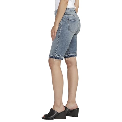 JAG Jeans Women's Cecilia Mid Rise Bermuda Short, Oceanfront, 0