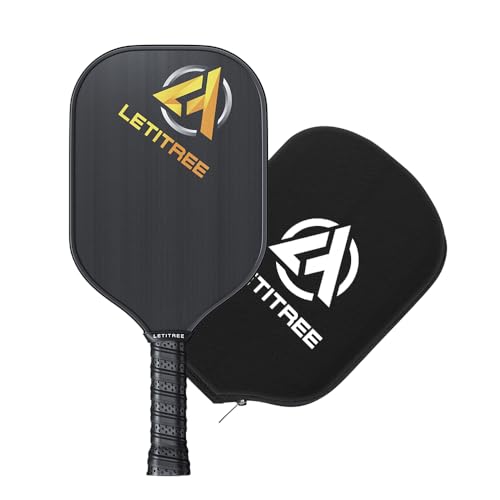 LETITREE 2025 Carbon Fiber Pickleball Paddle with T700 Carbon Fiber Surface (CFS) 16mm Polypropylene Honeycomb Core Pickleball Racket