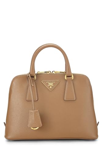 Prada, Pre-Loved Brown Saffiano Lux Handbag Mini, Brown