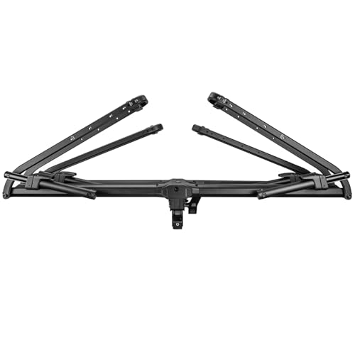KUAT 1.25" Piston Pro Platform Rack - Secure Rugged Durable Portable Foldable Easy-to-Use No Frame Contact Dual Ratchet 2-Bike Hauling Platform with 5" Max Tire Width