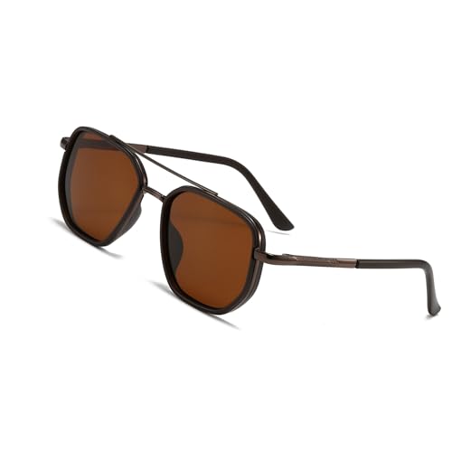 BOBUXLIIN Retro Pilot Sunglasses for Women Square Polarized UV400 Protection Tangle-Free Design