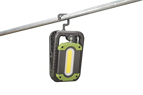 PowerSmith PWLR010CM Rechargeable LED Clamp Light 4.0Ah, 1000 Lumens, Gray