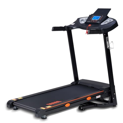 HUAGEED Treadmill with Auto Incline, Incline Treadmills with 15% Incline, 0.5-10 MPH Speed, Bluetooth APP Speaker, 18" Wide Belt, 300lbs Foldable Compact Running Treadmill for Home,15 Programs 3 HP