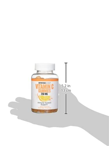 NutritionWorks Vitamin C 250 mg Gummies, Supports Immune Health, Packed with Potent Antioxidants, 60 Gummies