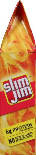Slim Jim Smoked Meat Sticks, Original Flavor, 6g Protein Per Serving, Snack Size, Lunchbox Snack, 0.28 oz. (14 Count)