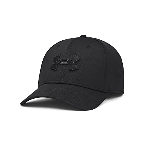 Under Armour Men's Blitzing Cap Stretch Fit, (002) Black / / Black, Large/X-Large