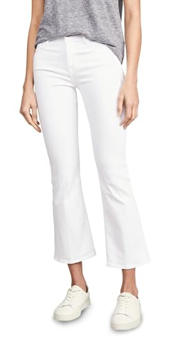 FRAME Women's Le Crop Mini Boot Cut Jeans, Blanc, White, 23