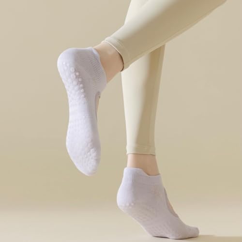 LucFoxsy Pilates Socks for Women Non Slip Hospital Socks Yoga Socks for Women Barre Sticky Socks