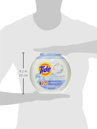 Tide PODS Free & Gentle Laundry Detergent Soap Pacs, 42 Count, Tide PODS Laundry Detergent