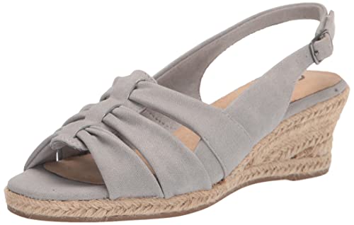 Bella Vita Women's Cheerful Wedge Sandal, Natural Linen Print, 10 X-Wide