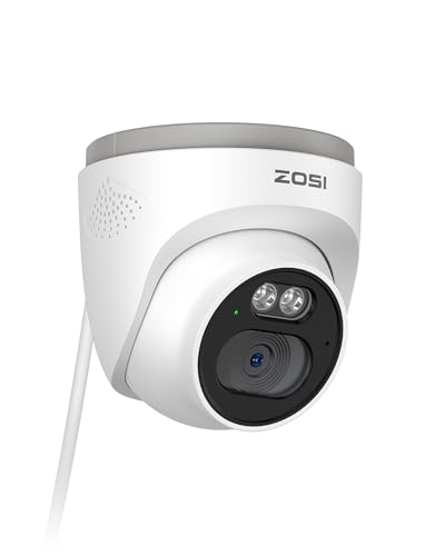 ZOSI C220 4MP QHD 2.5K Add-On PoE IP Camera Outdoor, 1440p Surveillance Outdoor Camera to Home Security System, Only Work with Our PoE NVR, 100ft IR Night Vision, AI Human Detection, One-Way Audio