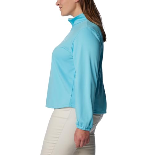 Columbia Women's Trek French Terry Half Zip Update, Aquamarine, X-Small