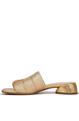 Franco Sarto Womens Loran Slide Sandal Black Stretch Raffia 9M