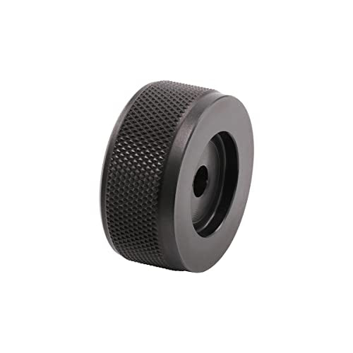 ROZILO 2Pcs Aluminum Potentiometer Control Knob Volume Audio for 6mm Diameter Shaft 35mm Dia. x 16mm Height Black