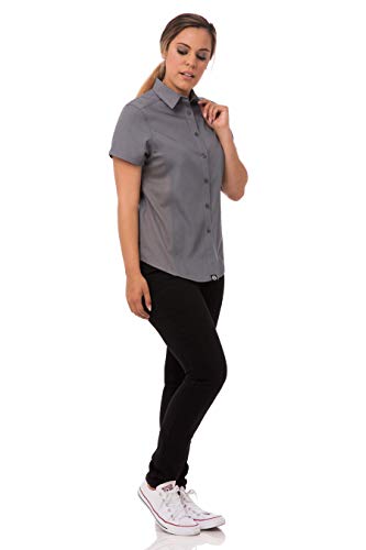 Chef Works Women's Universal Shirt, Grey, X-Small