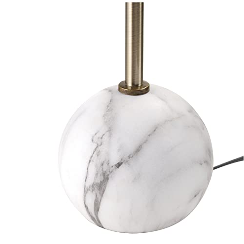 Globe Electric 67531 Lila 19" Table Lamp, Blush Pink, Matte White Accents, White Linen Shade, On Off Switch on Socket